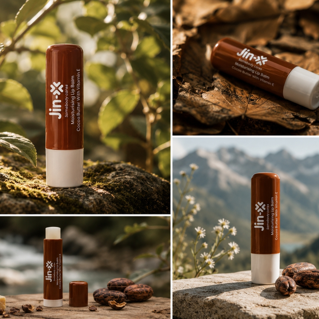 JIN-X Moisturising Lip Balm Stick Cocoa Butter & Vitamin E