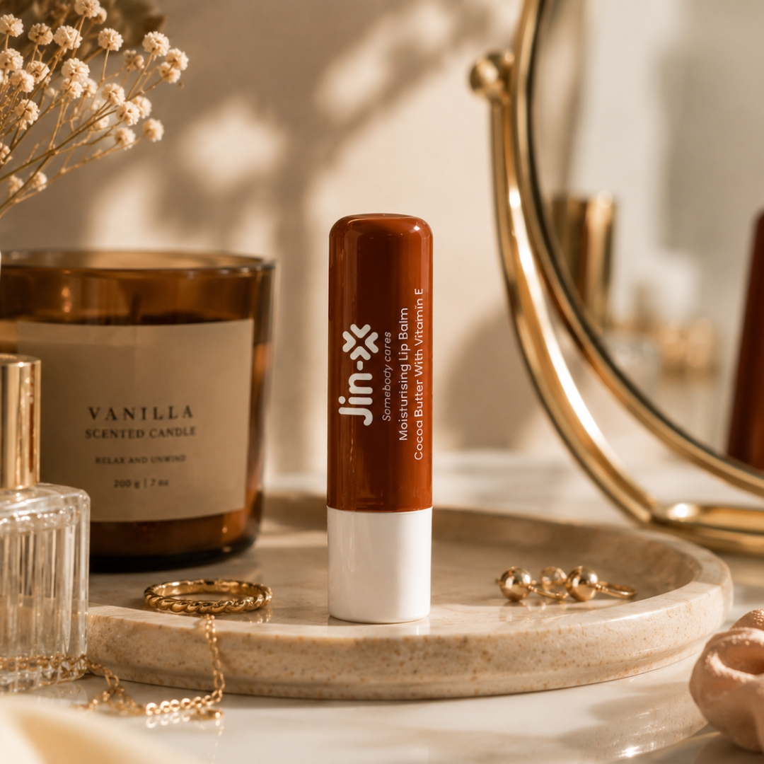 JIN-X Moisturising Lip Balm Stick Cocoa Butter & Vitamin E