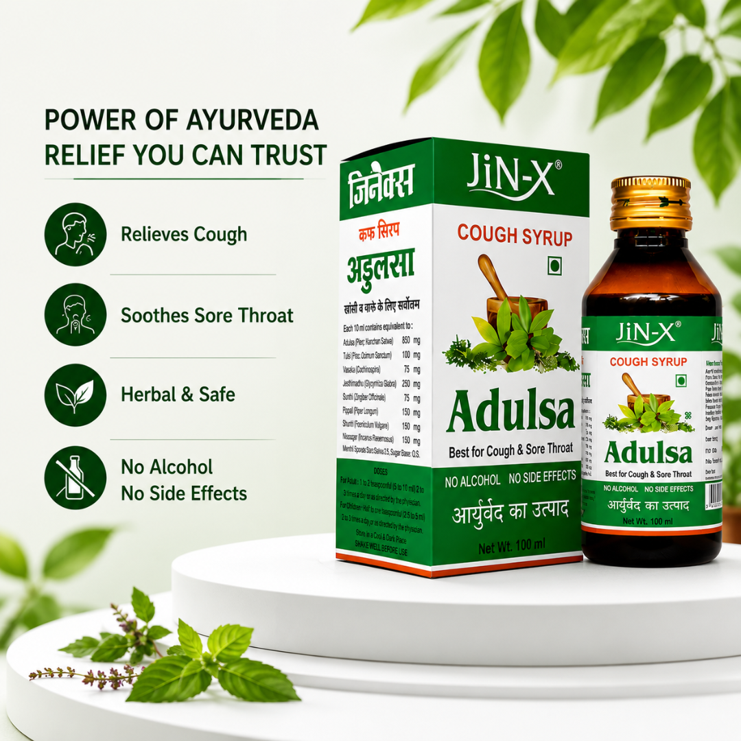 Jin-X Ayurvedic Cough Syrup - Fast Relief from Cough & Cold