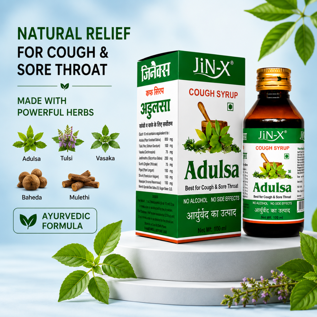 Jin-X Ayurvedic Cough Syrup - Fast Relief from Cough & Cold