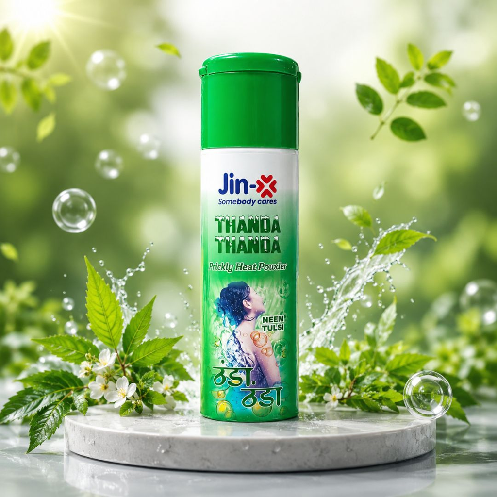 JIN-X Thanda Thanda Prickly Heat Powder (Neem Tulsi) 150gm