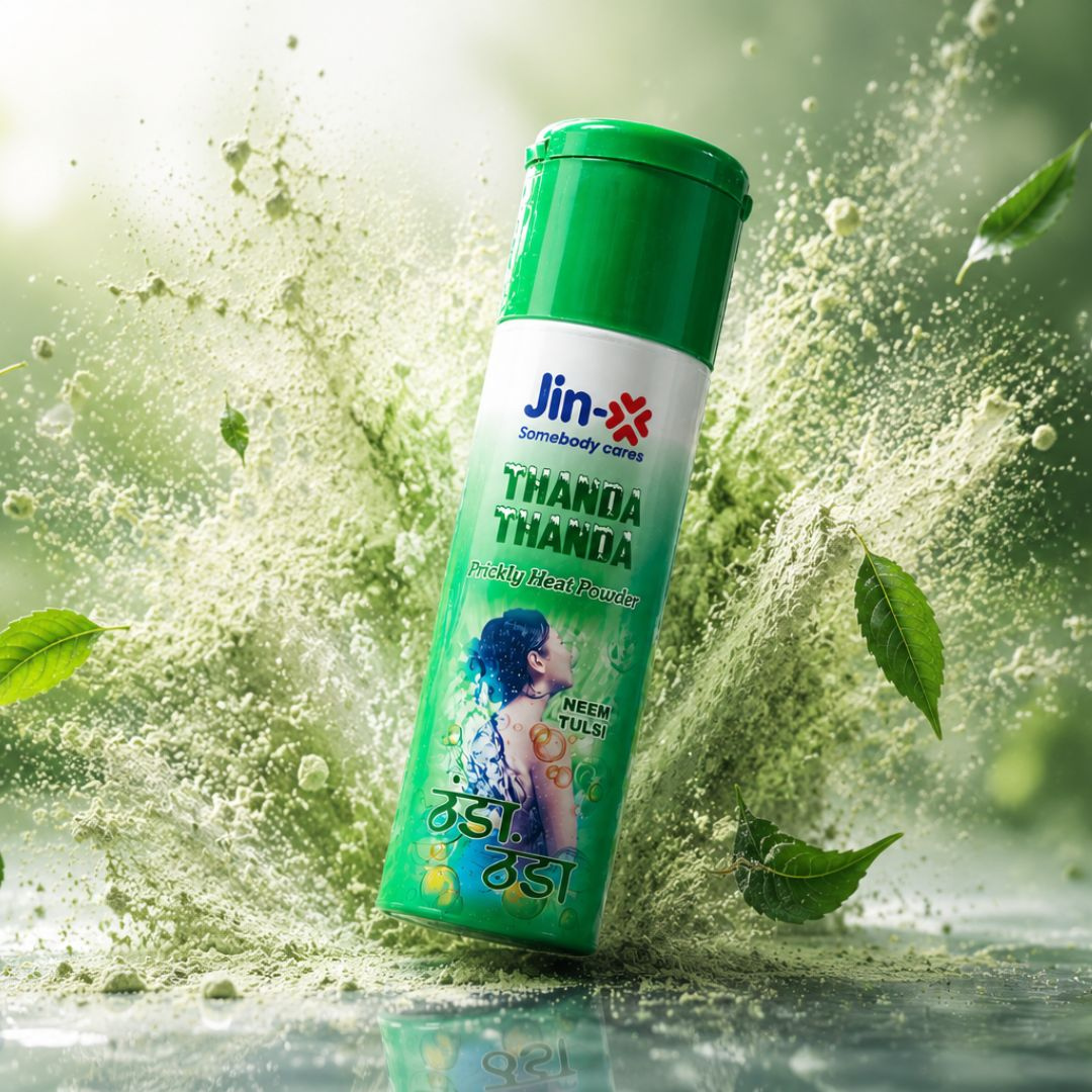 JIN-X Thanda Thanda Prickly Heat Powder (Neem Tulsi) 150gm