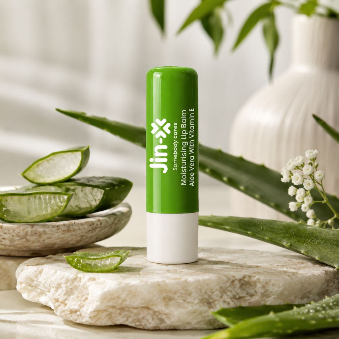 JIN-X Moisturising Lip Balm Stick Aloe Vera with Vitamin E