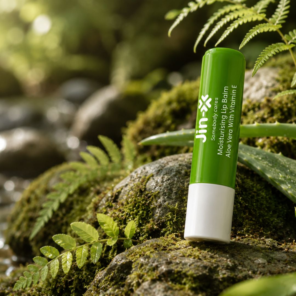 JIN-X Moisturising Lip Balm Stick Aloe Vera with Vitamin E