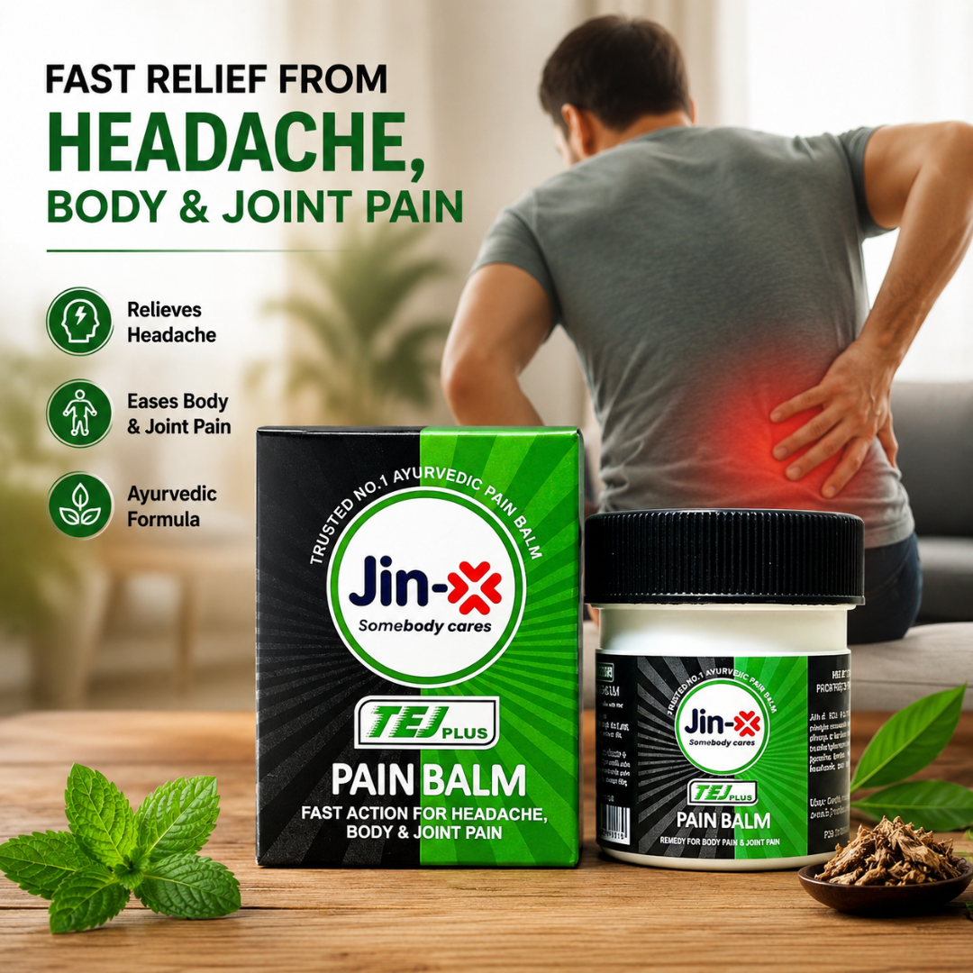 JIN-X Tej Plus Ayurvedic Pain Balm – Strong & Effective Pain Relief