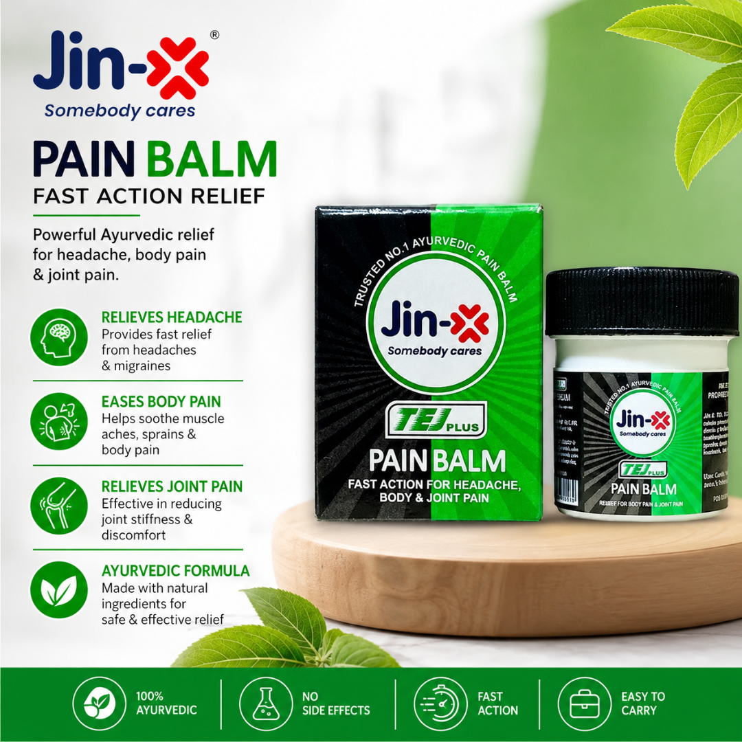JIN-X Tej Plus Ayurvedic Pain Balm – Strong & Effective Pain Relief