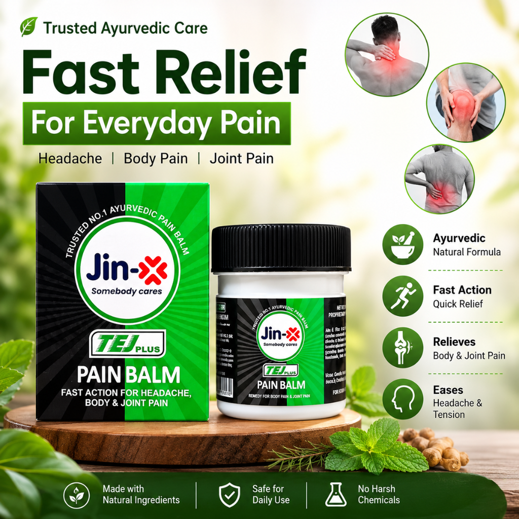 JIN-X Tej Plus Ayurvedic Pain Balm – Strong & Effective Pain Relief
